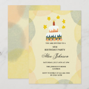 Sweer Birthday Cake Birthday Invitation
