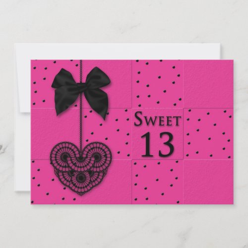 Sweet 13 Birthday Party Invitations