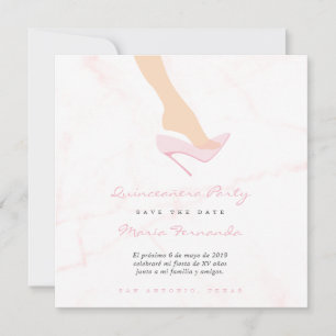 Sweet 15 Crystal Shoe Design for Quinceañera Party