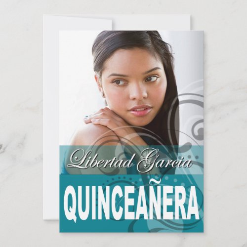 Sweet 15 Quinceaera Photo Birthday Party Invitation