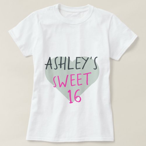 Sweet 16 16th Birthday T_Shirt