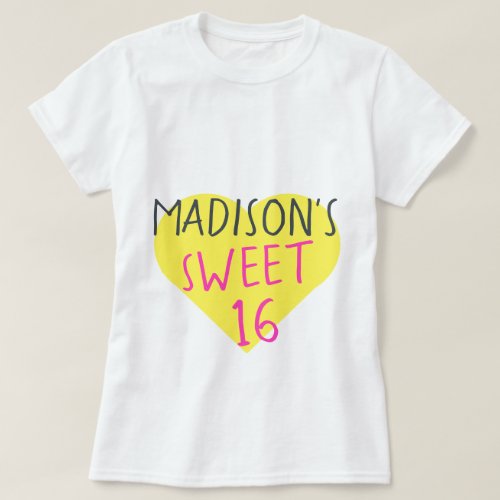 Sweet 16 16th Birthday T_Shirt