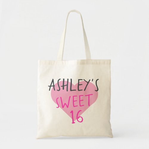 Sweet 16 16th Birthday Tote Bag