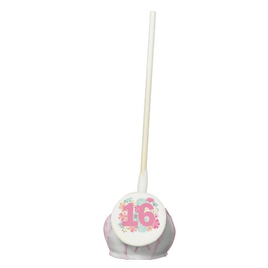 Sweet 16 16th Girls Birthday CAKE POPS (Front)