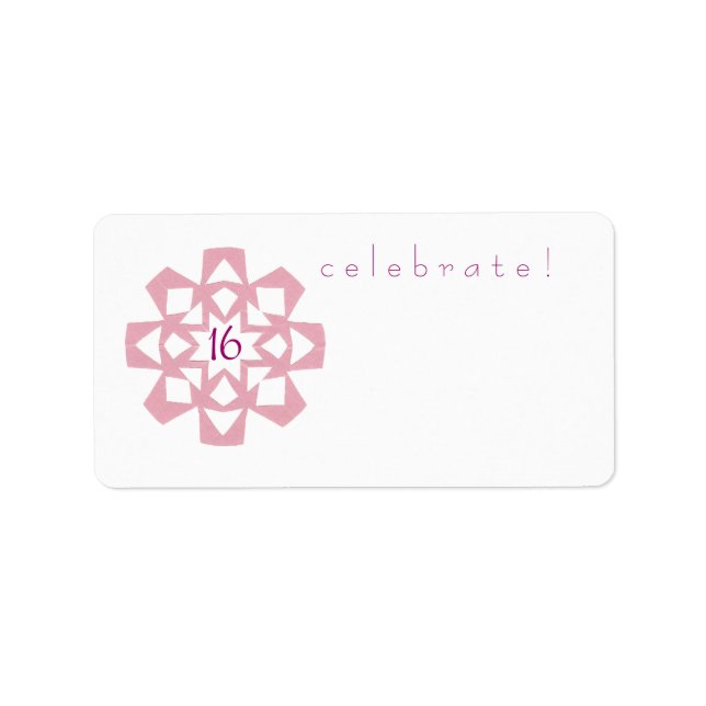 Sweet 16 address label (Front)
