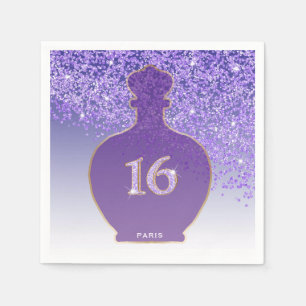 Sweet 16 Amethyst Fragrance, Purple Paris Boutique Napkins