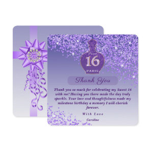 Sweet 16 Amethyst Fragrance Studio Thank You Card