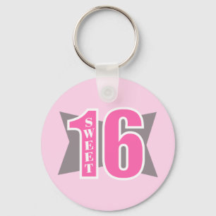 Sweet 16 (Art Deco) Keychain
