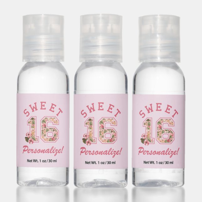 Sweet 16 Athletic Pink Hand Sanitizer (Set)