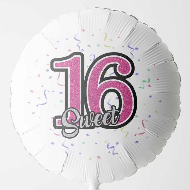 Sweet 16 Birthday Balloon (Front)