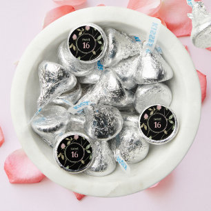 Sweet 16 Birthday Black Pink Green Clover Floral  Hershey®'s Kisses®