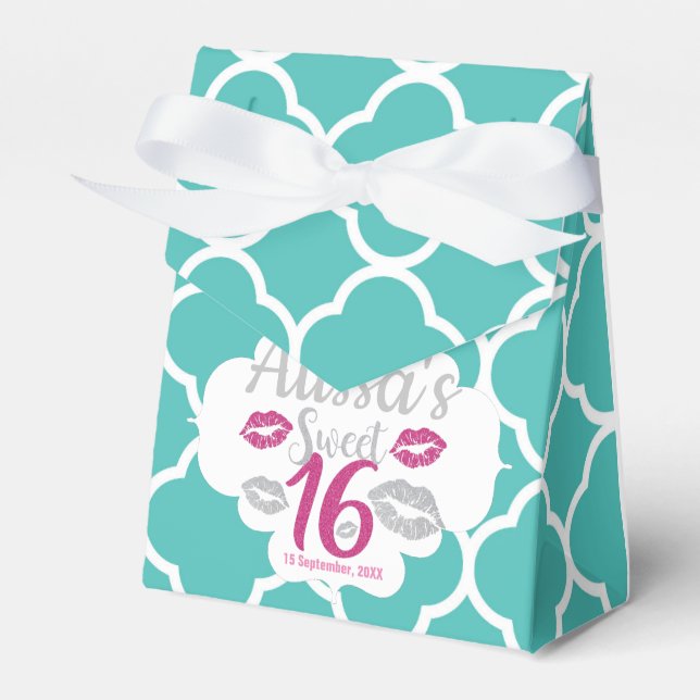 Sweet 16 Birthday Favor Box (Front Side)