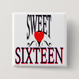 Sweet 16 Birthday Gear Button