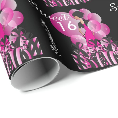 Sweet 16 Birthday Girl Wrapping Paper