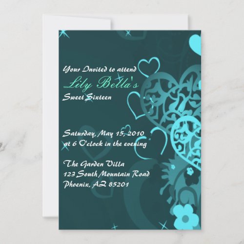 Sweet 16 Birthday invitation