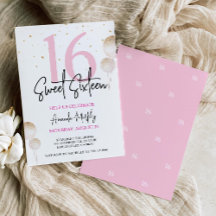 Sweet 16 Birthday Invitation