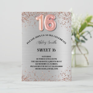 Sweet 16 Birthday Invitation