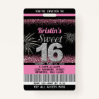 Sweet 16 Birthday Invitations in Blush Pink