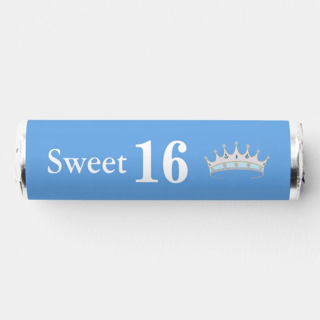 Sweet 16 Birthday on Turquoise Breath Savers® Mints (Front)