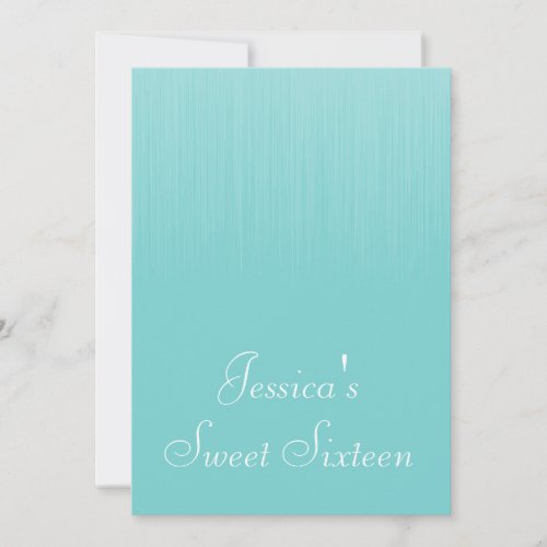 Sweet 16 Birthday Party Blue Static Custom Announcements