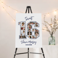 Sweet 16 Birthday Party Custom Photo Collage