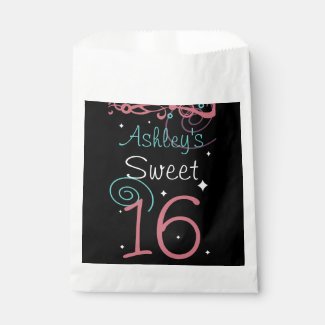 Sweet 16 Birthday Party Favor Bag