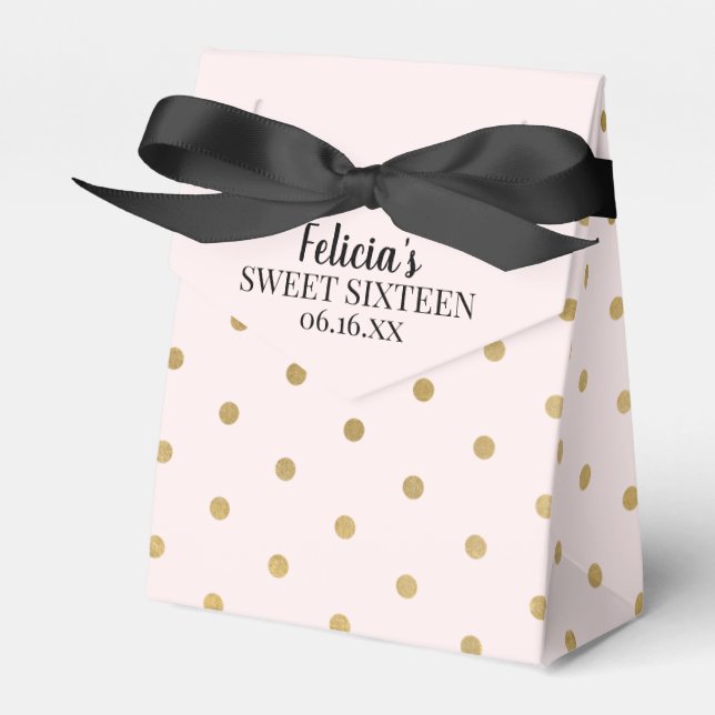 Sweet 16 Birthday Party Favor Box (Front Side)