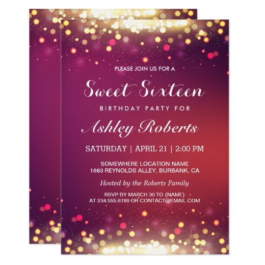 Sweet Sixteen Invitation Cards 10