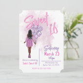 Sweet 16 Birthday Party Invitation (Standing Front)