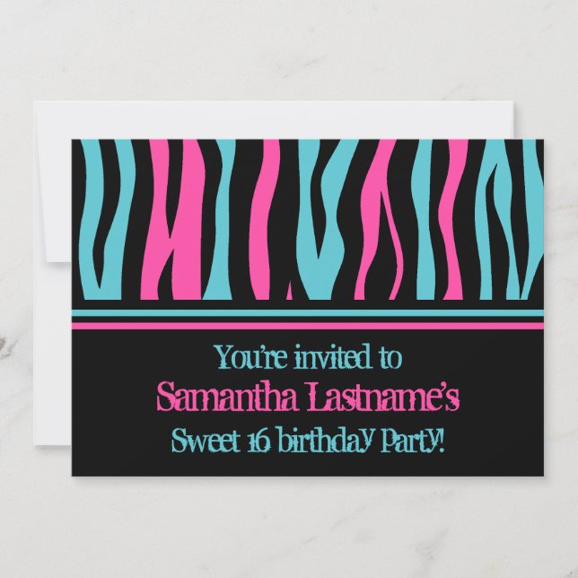 Sweet 16 birthday party invitation (Front)