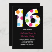 Sweet 16 Birthday Party Invitation (Front/Back)