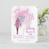 Sweet 16 Birthday Party Invitation (Standing Front)