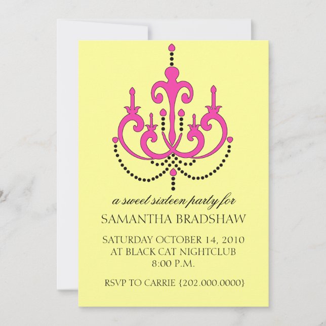 Sweet 16 Birthday Party Invitations (Front)