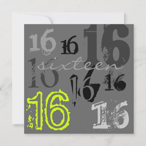 Sweet 16 Birthday Party Invitations