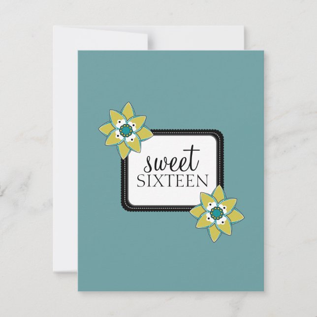 Sweet 16 Birthday Party Invitations {Boho Chic} (Front)