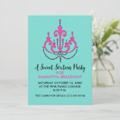 Sweet 16 Birthday Party Invitations (Teal) (Standing Front)