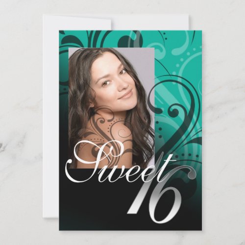 Sweet 16 Birthday Party Photo Invites
