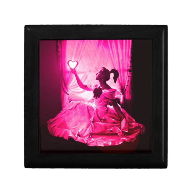 SWEET 16 BIRTHDAY PARTY,PINK FUCHSIA BLACK GIFT BOX (Front)