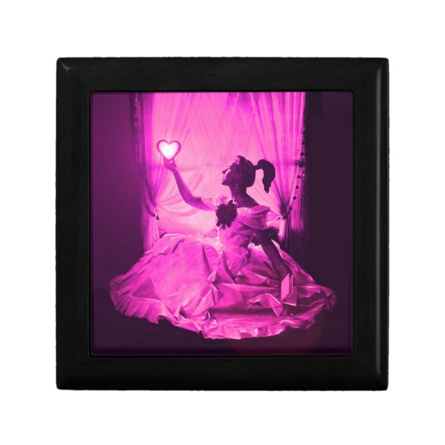 SWEET 16 BIRTHDAY PARTY,PINK FUCHSIA BLACK GIFT BOX (Front)