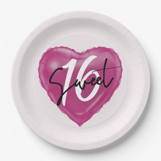 Sweet 16 Birthday Party Plates (Front)