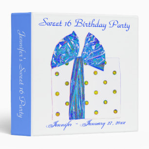 Sweet 16 Birthday Photo Album 3 Ring Binder