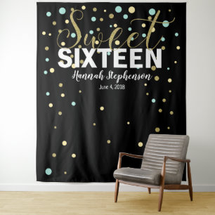 sweet 16 birthday Photo Booth backdrop banner