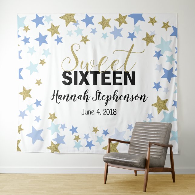 sweet 16 birthday Photo Booth backdrop banner (In Situ (Horizontal))