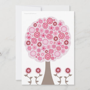 Sweet 16 Birthday Pink Blossom Tree Invitation