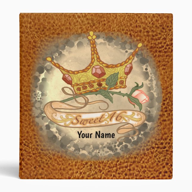 Sweet 16 Birthday Princess binders (Front)