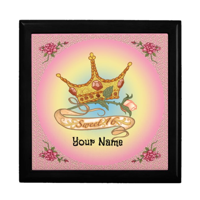 Sweet 16 Birthday Princess gift box (Front)