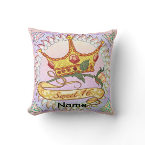 Sweet 16 Birthday Princess pillows