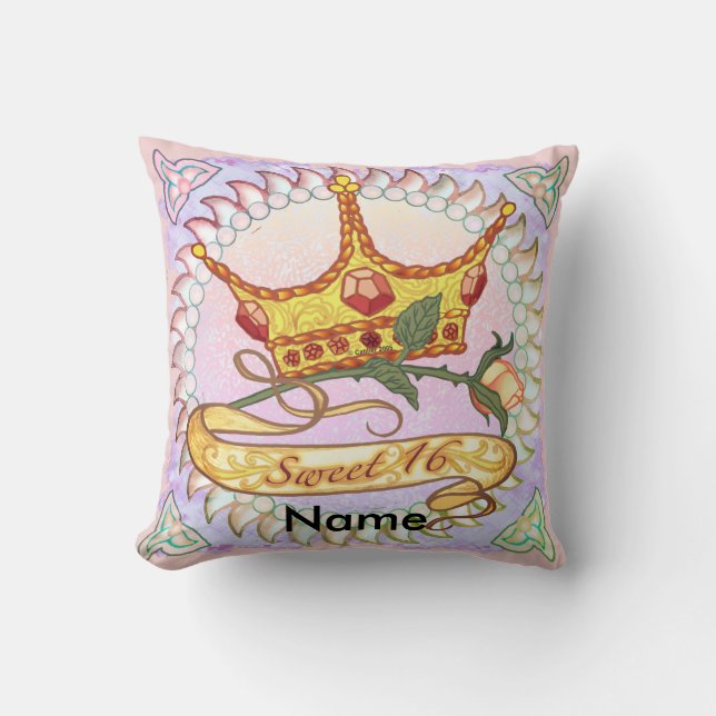 Sweet 16 Birthday Princess pillows  (Front)