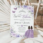 Sweet 16 Birthday Purple Lilac Floral Princesses  Invitation<br><div class="desc">Personalize this lovely Sweet Sixteen Birthday invitation with own wording easily and quickly,  simply press the customize it button to further re-arrange and format the style and placement of the text.  Matching items available in store!  (c) The Happy Cat Studio</div>