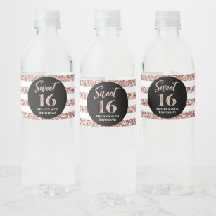 Free printable 50th birthday water bottle labels